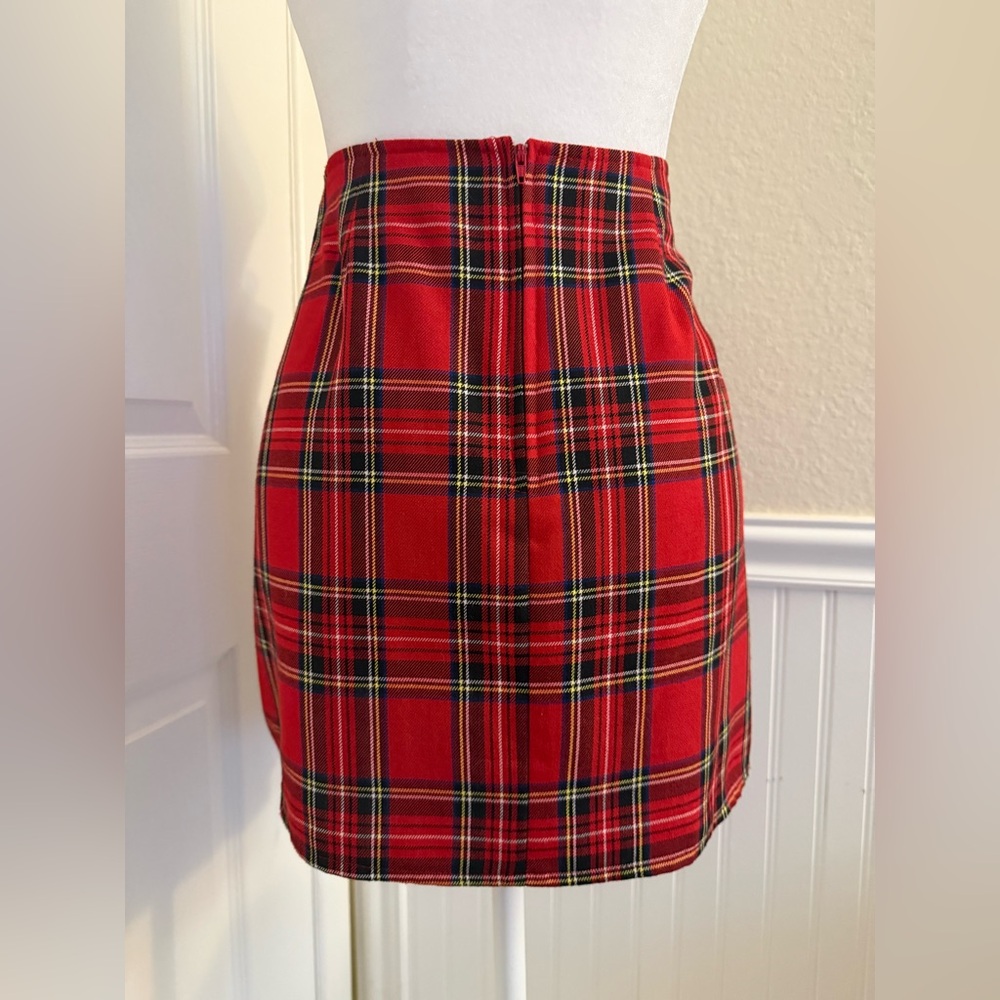 Eye Candy Red Plaid Mini Skirt - Picture 4 of 7